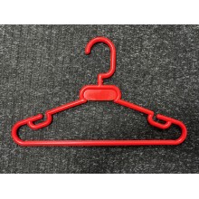 Childrens Red Plastic Hanger With Swivel Hook