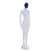 Female White & Blue Egg-Head Mannequin