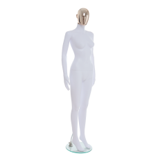 Female White & Rose Gold Egg-Head Mannequin