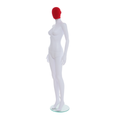 Female White & Red Egg-Head Mannequin