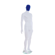 Male White & Blue Egg-Head Mannequin