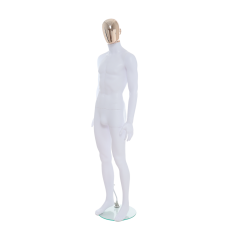 Male White & Rose Gold Egg-Head Mannequin