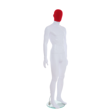 Male White & Red Egg-Head Mannequin