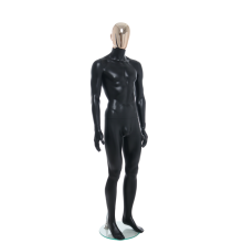 Male Matt Black & Rose Gold Egg-Head Mannequin