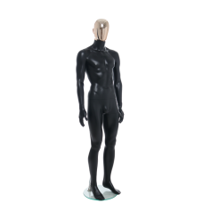 Male Matt Black & Rose Gold Egg-Head Mannequin